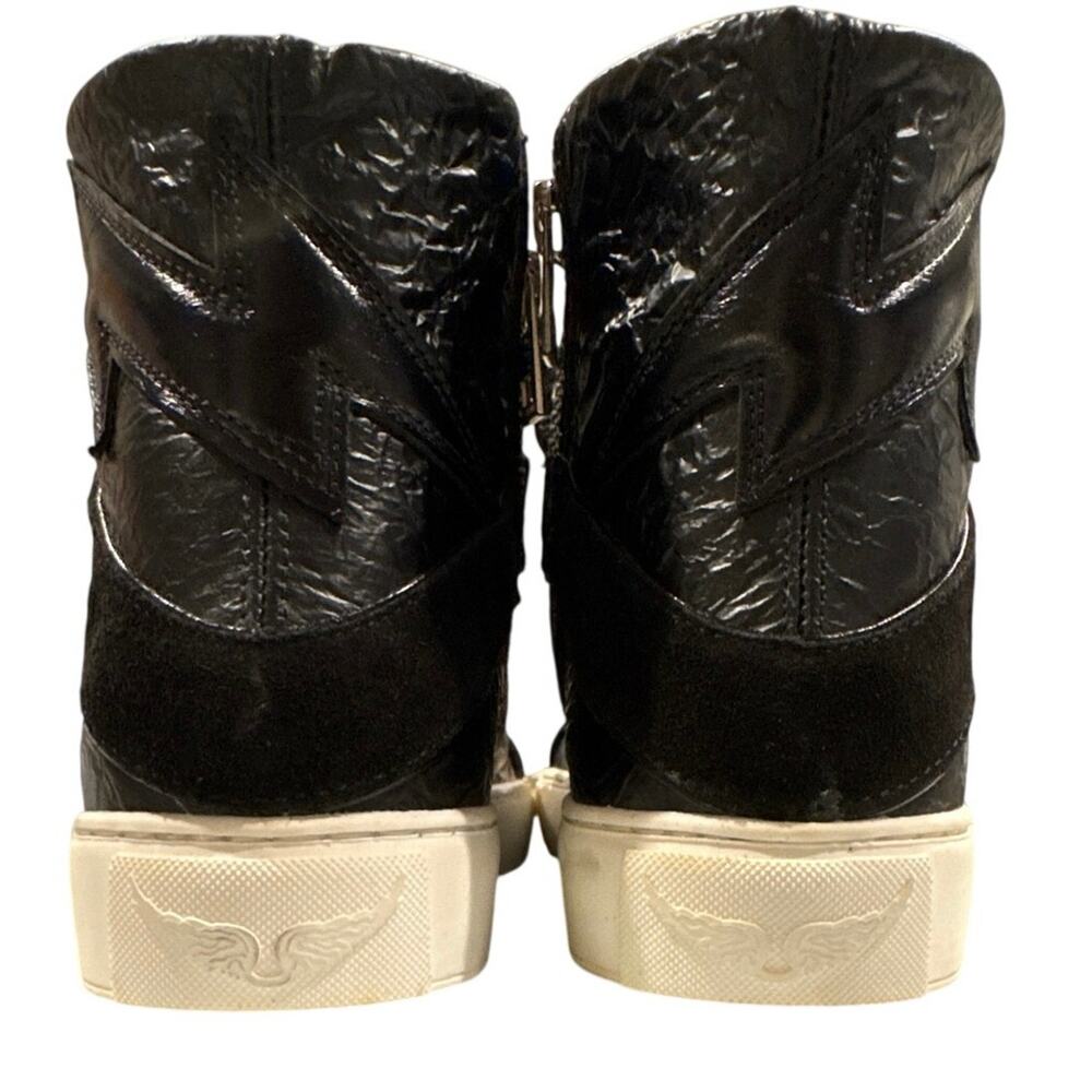 MSRP $498✨Zadig & Voltaire High Flash Wrinkle High-Top Sneakers EU36 - US 6.5-7✨ - Picture 2 of 10